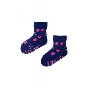 YO! SKF-0005G Girl s přehnutým froté ABS 17-26 Dětské ponožky 20-22 mix barva-mix vzor