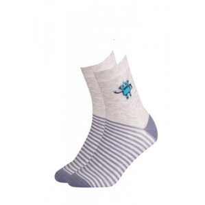 Gatta Cottoline vzorované 234.N59 30-32 Chlapecké ponožky 30-32 white
