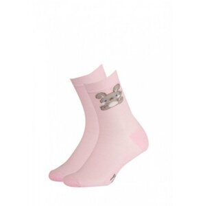 Gatta Cottoline vzorované 244.59N 33-35 Dívčí ponožky 33-35 pearl pink