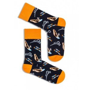 Milena Avangard 0125 Windsurfing Pánské ponožky 39-42 černá-oranžová