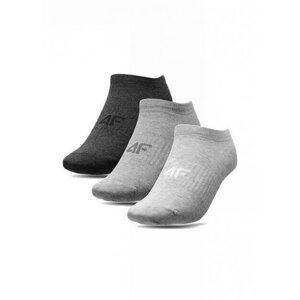 4F 197-92M A'3 Pánské kotníkové ponožky 39-42 šedá-grafitová