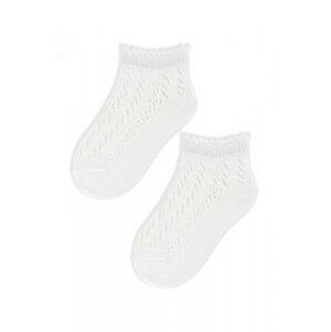 Noviti SB063 ažur Dívčí ponožky 27-30 bílá