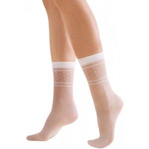 Gabriella 1198 Nebi bianco uni Dámské ponožky One size Bianco(bílá)