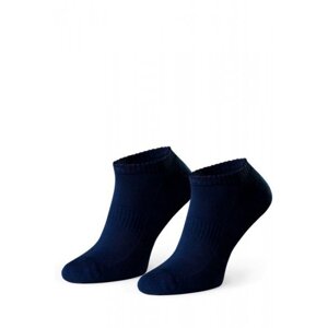 Steven Supima 157 004 tmavě modré kotníkové ponožky 44/46 tmavě modrá