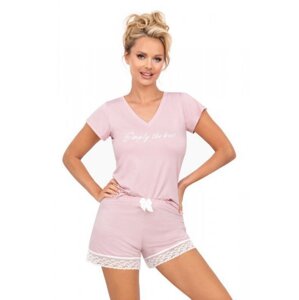 Donna Simply 1/2 růžové Dámské pyžamo 36/S