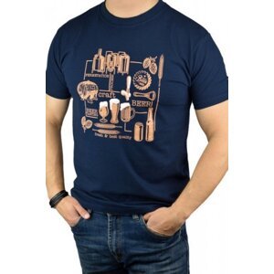 Noviti t-shirt TT 007 M 02 tmavě modré Pánské tričko XL tmavě modrá
