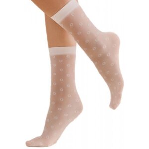 Gabriella 1195 Peri bianco uni Dámské ponožky One size Bianco(bílá)