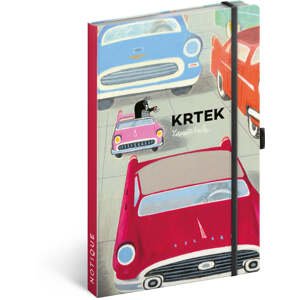 Notes Krtek a autíčko, linkovaný, 13 × 21 cm,Vnitřní kapsa
