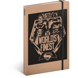 Notes Batman vs. Superman – Battle, linkovaný, 13 × 21 cm,Vnitřní kapsa