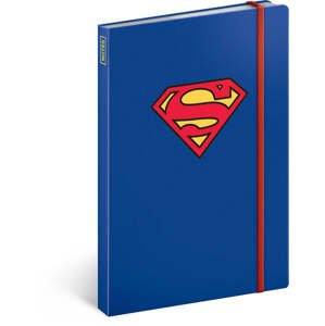 Notes Superman – Symbol, linkovaný, 13 × 21 cm,Vnitřní kapsa