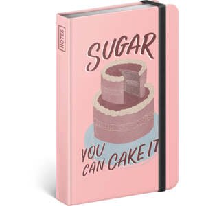 Notes Sugar – Studio Tabletters, linkovaný, 11 × 16 cm,Vnitřní kapsa