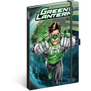 Notes Green Lantern, linkovaný, 13 × 21 cm,Vnitřní kapsa