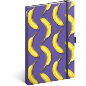 Notes Banány, linkovaný, 13 × 21 cm,Vnitřní kapsa