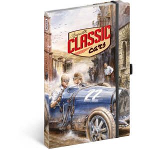Notes Classic Cars – Václav Zapadlík, linkovaný, 13 × 21 cm,Vnitřní kapsa