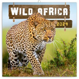 Poznámkový kalendář Divoká Afrika 2024, 30 × 30 cm