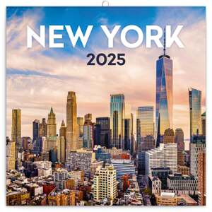 Poznámkový kalendář New York 2025, 30 × 30 cm