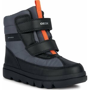 Sněhule Geox J Willaboom Boy B Ab J36LFB 0FU54 C0005 S Black/Dk Grey