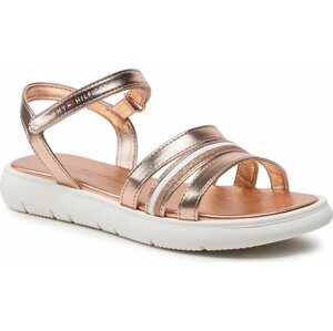 Sandály Tommy Hilfiger Stripes Velcro Sandal T4A2-32771-1372 S Rose Gold 341