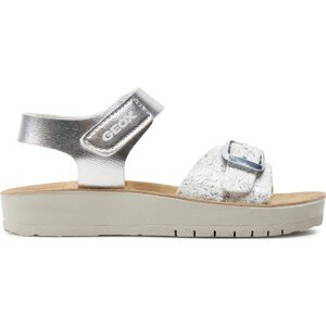 Sandály Geox J Sandal Costarei Gi J15EAB 0BNBL C0434 M Silver/White