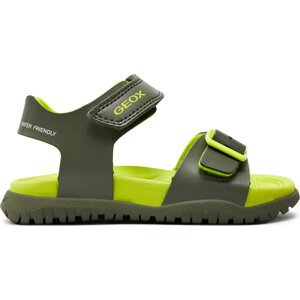 Sandály Geox J Sandal Fusbetto Bo J35HMA 000BC C0914 M Military/Lime