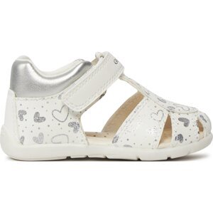 Sandály Geox B Elthan Girl B451QC 054AJ C0007 White/Silver