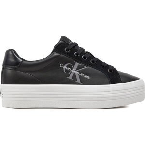 Sneakersy Calvin Klein Jeans Bold Vulc Flatf Low Mix Ml Mtr YW0YW01492 Černá