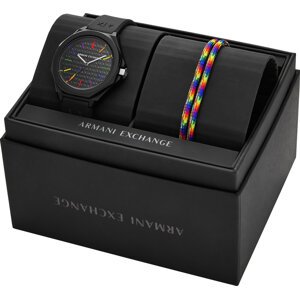 Sada hodinek a náramek Armani Exchange Andrea Gift Set AX7158SET Černá