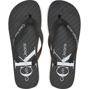 Žabky Calvin Klein Jeans Beach Sandal Glossy YM0YM00952 Černá