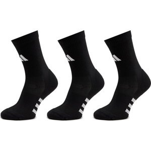 Sada 3 párů vysokých ponožek unisex adidas Performance Cushioned IC9521 Černá