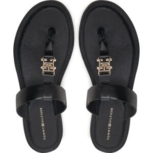 Žabky Tommy Hilfiger Th Elevated Sandal FW0FW07174 Černá