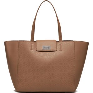 Kabelka Calvin Klein Ck Push Medium Shopper K60K612147 Hnědá