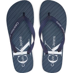 Žabky Calvin Klein Jeans Beach Sandal Glossy YM0YM00952 Tmavomodrá