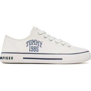 Plátěnky Tommy Hilfiger Varisty Low Cut Lace-Up Sneaker T3X9-32833-0890 S Bílá