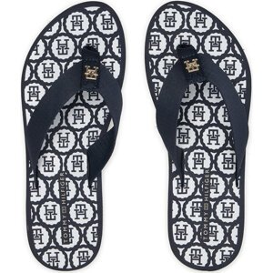 Žabky Tommy Hilfiger Th Emblem Beach Sandal FW0FW07900 Tmavomodrá