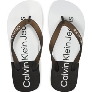 Žabky Calvin Klein Jeans Beach Sandal Flatform Monologo YW0YW01617 Černá