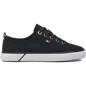 Tenisky Tommy Hilfiger Vulc Canvas Sneaker FW0FW08063 Černá