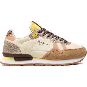 Sneakersy Pepe Jeans Britt Print Wild W PLS31388 Béžová