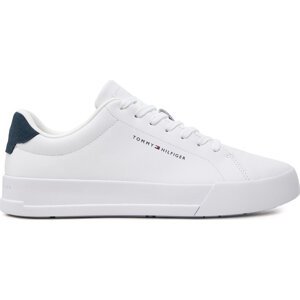 Sneakersy Tommy Hilfiger Th Court Leather Grain Ess FM0FM05297 Bílá