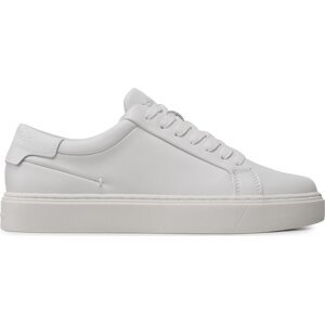 Sneakersy Calvin Klein Low Top Lace Up Lth Sm HM0HM01018 Bílá