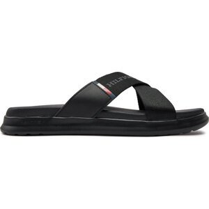 Nazouváky Tommy Hilfiger Comfort Criss Cross Beach Sandal FM0FM05241 Černá