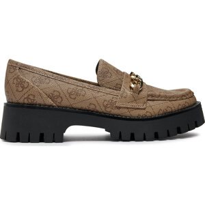 Loafersy Guess Almosty FLTALM FAL14 Hnědá