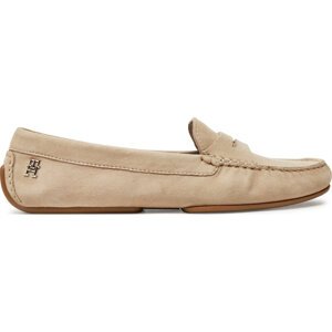 Mokasíny Tommy Hilfiger Th Suede Driver Loafer FW0FW08563 Béžová