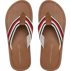 Žabky Tommy Hilfiger Leather Beach Sandal FM0FM04548 Barevná