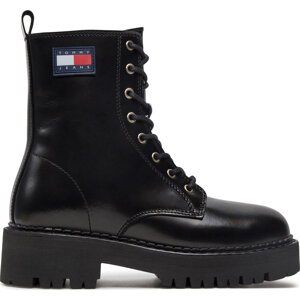 Turistická obuv Tommy Jeans Urban Tommy Jeans Lace Up Boot EN0EN01995 Černá