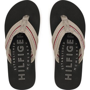 Žabky Tommy Hilfiger Corporate Hilfiger Beach Sandal FM0FM04471 Šedá