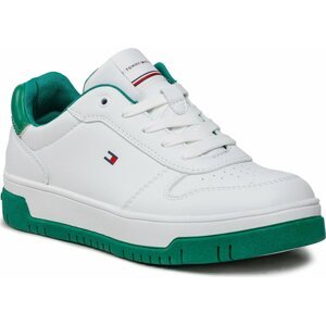 Sneakersy Tommy Hilfiger Low Cut Lace-Up T3X9-32871-1355 S White/Green X165
