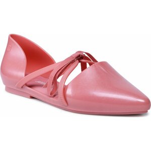 Polobotky Melissa Pointy Stripe Jason 33435 Metalic Pink Bela 10610