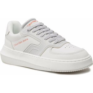 Sneakersy Calvin Klein Jeans Chunky Cupsole Satin Wn YW0YW00923 White/Oyster Mushroom/Firecracker 0LG