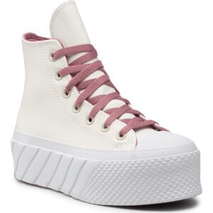 Plátěnky Converse Ctas Lift 2x Hi 572607C Egret/Pink Aura/White