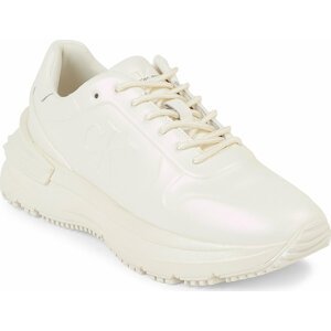 Sneakersy Calvin Klein Jeans Chunky Runner Low Lace Mono Wn YW0YW01129 Creamy White Pearlized 02W